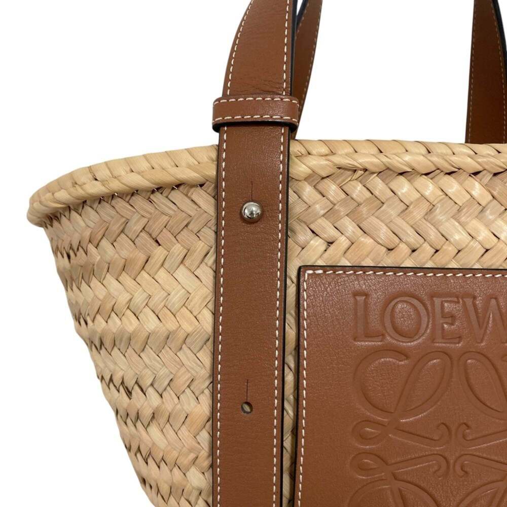 LOEWE Anagram Leather Patch Handbag/Basket Bag, Small, 327.02.S93, Brown, Wom... - Picture 3 of 14